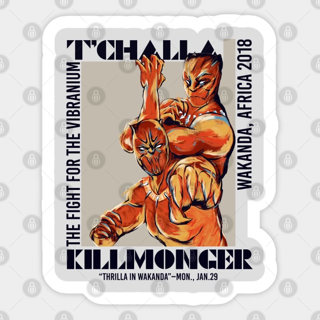 Thrilla in Wakanda Sticker by manoystee